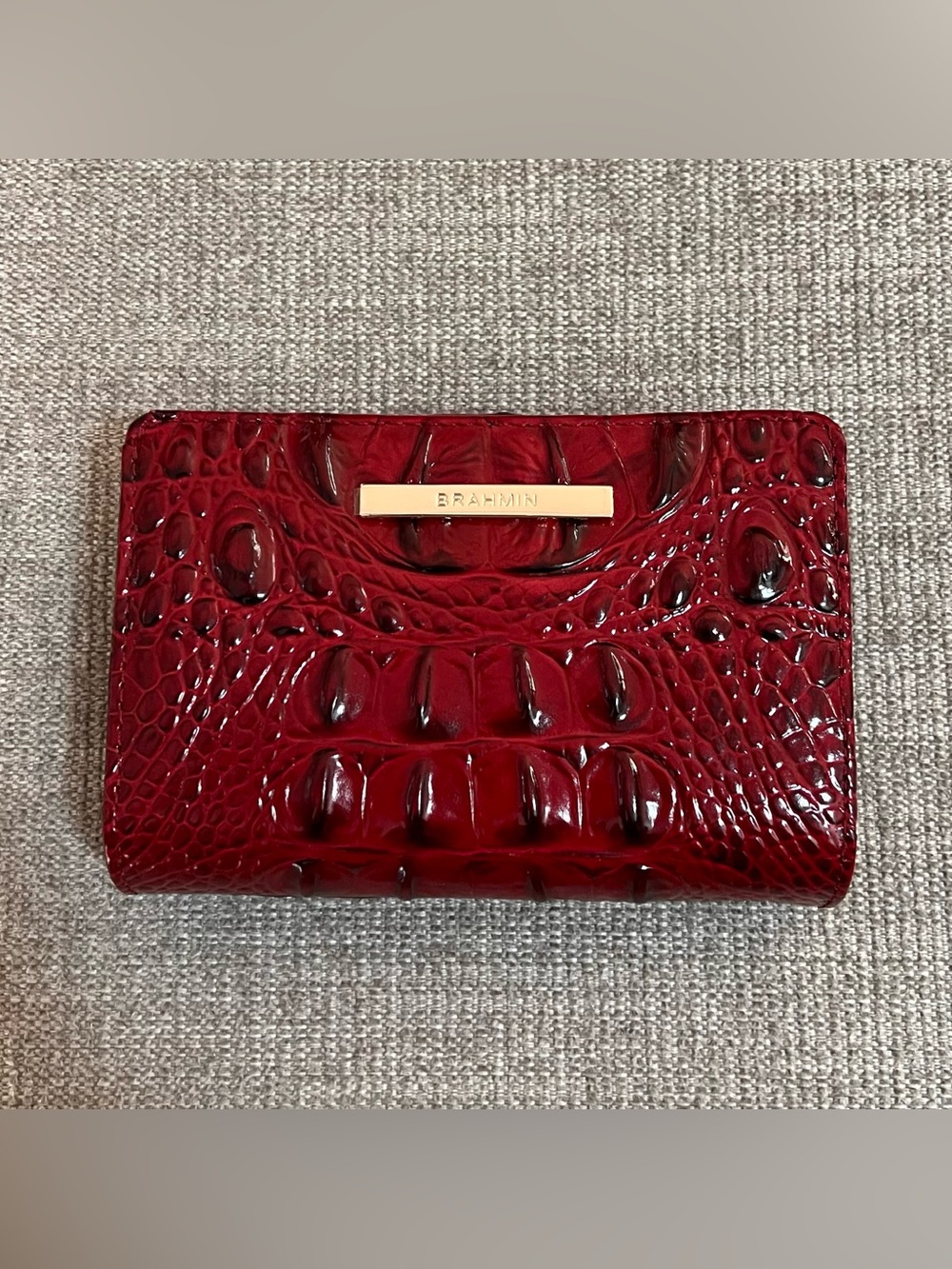 Brahmin Hannah Leather Wallet - Vintage Red